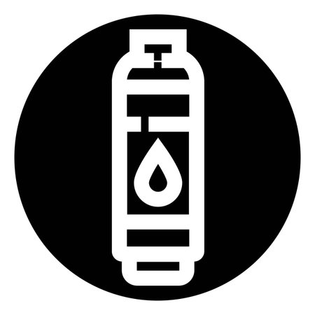 Gas cylinder icon illustrating energy fuel storageのイラスト素材