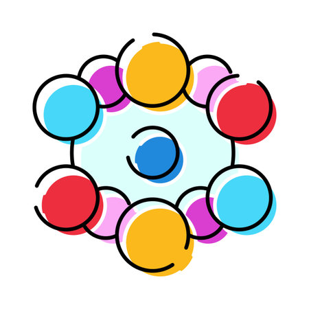 Abstract molecule structure representing science and connectionのイラスト素材