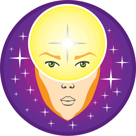 Human psychic ablities invisible light illustration clip-artのイラスト素材
