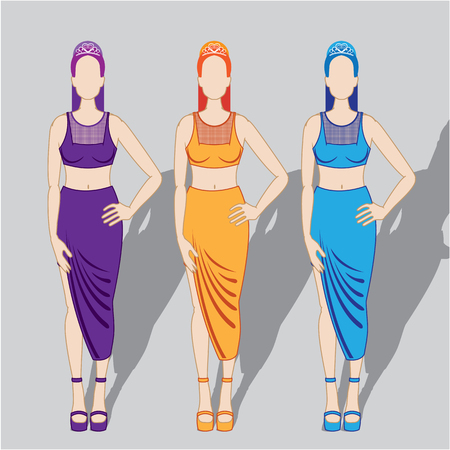 Doll dress vector illustration clip-art imageのイラスト素材