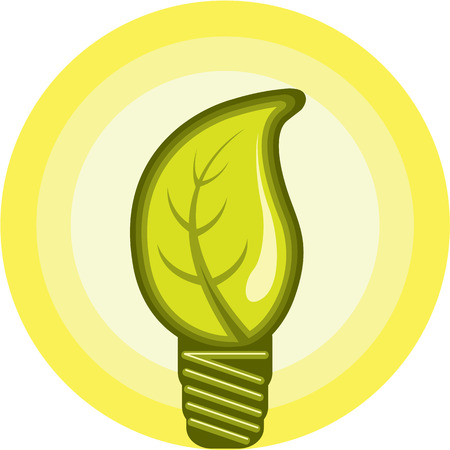 Leaf bulb vector illustration clip-art imageのイラスト素材