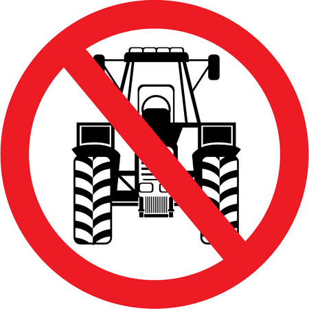 No Tractors here vector illustration clip-art imageのイラスト素材