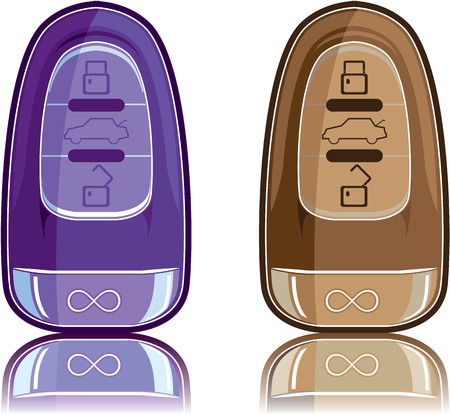 Car key vector illustration clip-art imageのイラスト素材