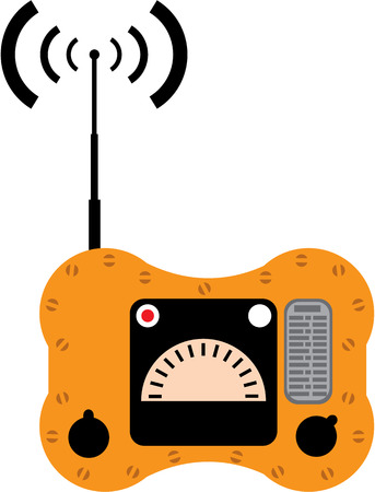 Life boat radio illustration clip-art image vectorのイラスト素材