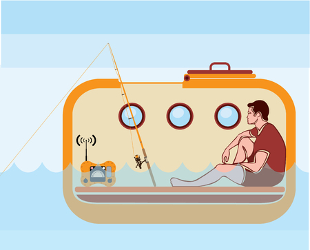 Lifeboat vector illustration clip-art image vesselのイラスト素材