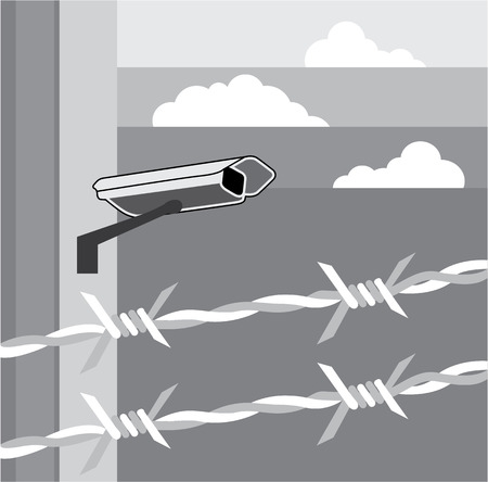 Security Camera. Secure Facility.のイラスト素材