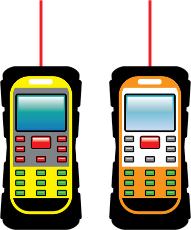 Laser measuring device vector illustration clip-art imageのイラスト素材