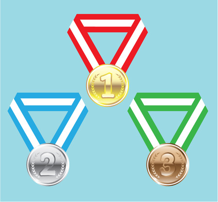 Reward Medals vector illustration clip-art imageのイラスト素材