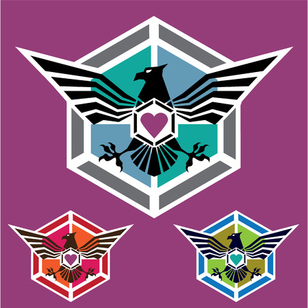Eagle polygon vector illustration clip-art fileのイラスト素材