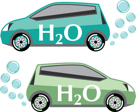 Car that runs on water vectorのイラスト素材