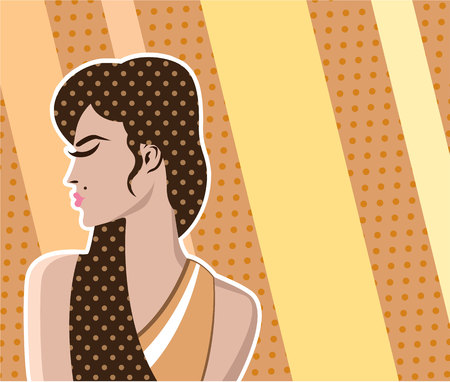 Pop art Woman illustration clip-art imageのイラスト素材