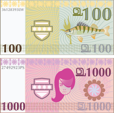 Fake vector money illustration clip-art imageのイラスト素材
