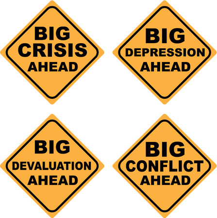 Crisis signs vector clip-art imageのイラスト素材