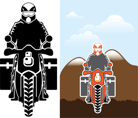 Motorcycle travel vector image clip-artのイラスト素材