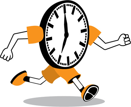 Running clock vector illustration clip-artのイラスト素材