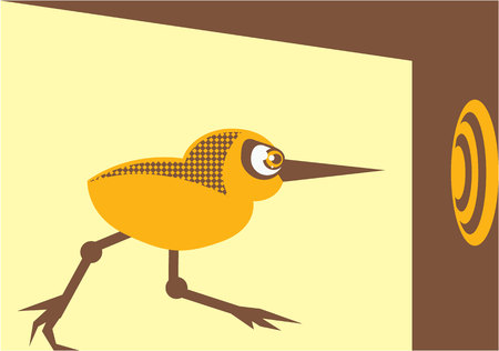 Mad bird vector clip-art illustration eps imageのイラスト素材