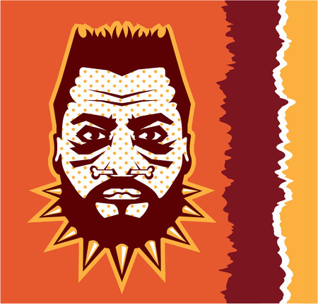 Cannibal vector illustration clip-art imageのイラスト素材