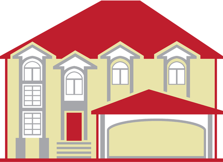 Simple house vector clip-art imageのイラスト素材