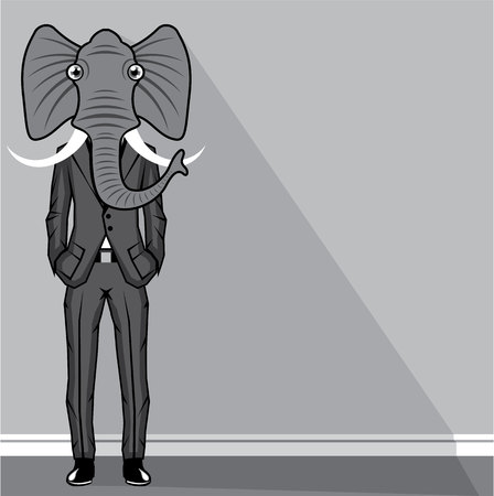 Elephant man vector illustration clip-artのイラスト素材