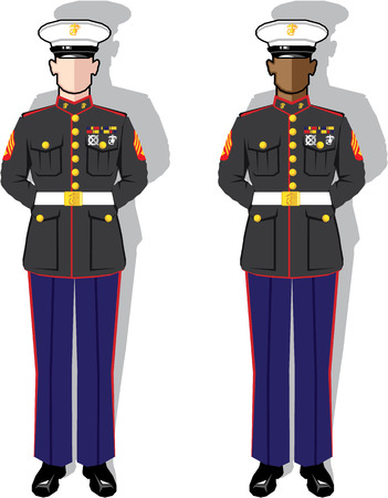 US marine vector illustration clip-art imageのイラスト素材