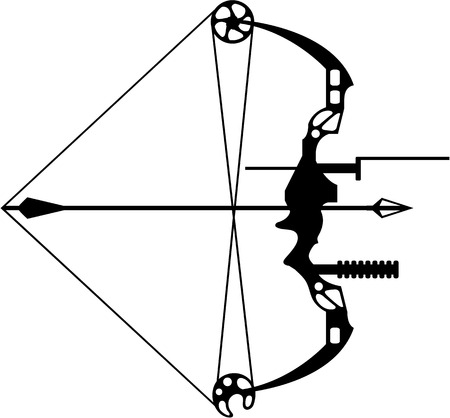 Modern hunting bow vector image illustrationのイラスト素材