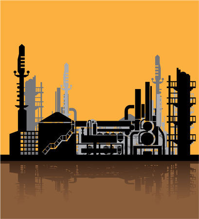 Dirty factory vector illustration clip-art imageのイラスト素材
