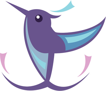 Humming bird icon vector illustration clip-artのイラスト素材