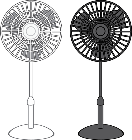 Electric Fan vector illustration clip-art imageのイラスト素材