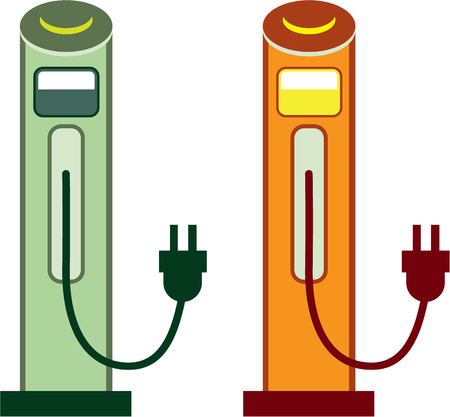 Charging station vector illustration clip-art imageのイラスト素材