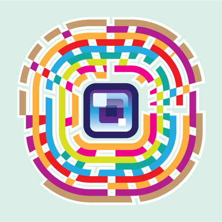 Rounded Eye Abstract vector illustration clip-artのイラスト素材