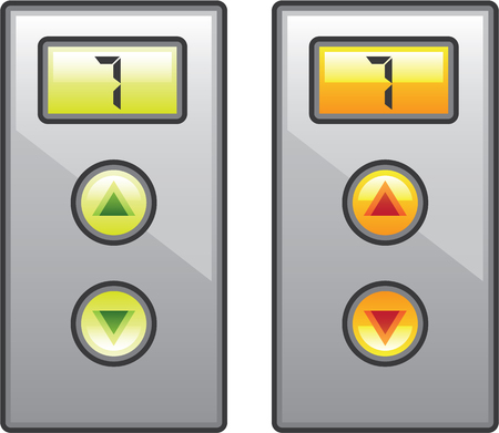 Elevator buttons vector illustration clip-art imageのイラスト素材
