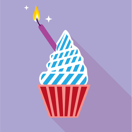 Cupcake vector illustration clip-art imageのイラスト素材
