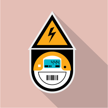 Electric meter unit vector illustration clip-artのイラスト素材