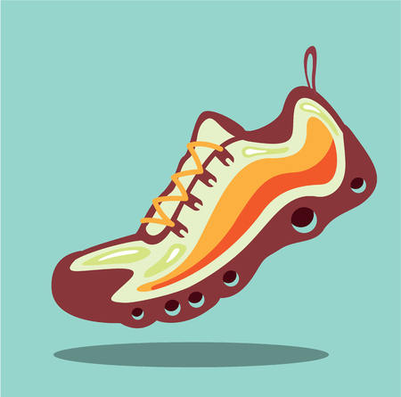 Running shoe vector illustration clip-art imageのイラスト素材