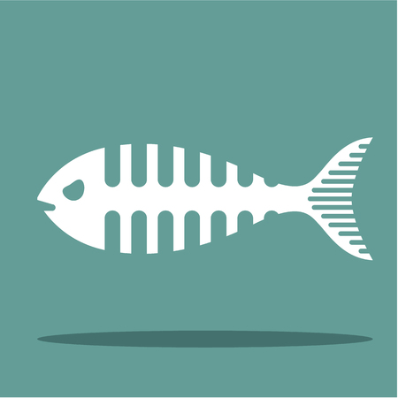 Fishbone vector illustration clip-art imageのイラスト素材