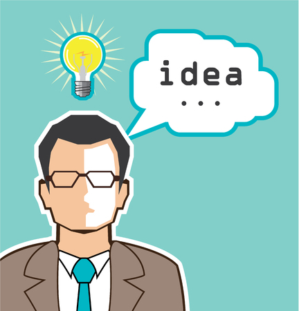 Idea man vector illustration clip-art imageのイラスト素材