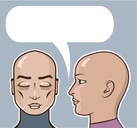 Whispering to Ear humans vector illustration clip-artのイラスト素材