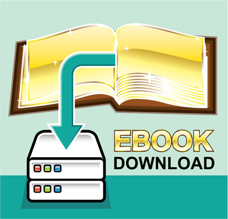 Ebook download vector icon illustration clip-art imageのイラスト素材