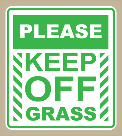 Keep Off the grass vector sign illustration clip-art imageのイラスト素材