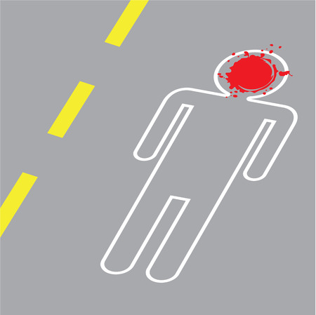 Crime scene blood vector illustration clip-artのイラスト素材