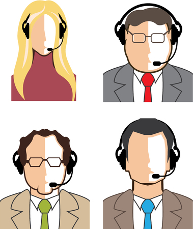 Dispatcher vector illustration images clip-artのイラスト素材