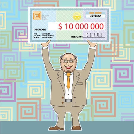Lottery winner vector illustration clip-art imageのイラスト素材