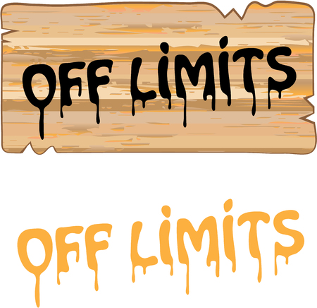 Off limits sign vector illustration clip-art imageのイラスト素材