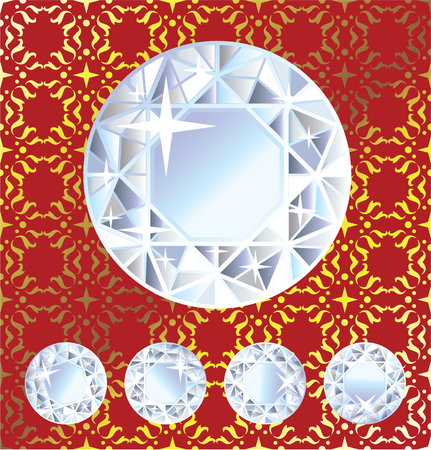 Diamond shiny realistic background golden vector illustrationのイラスト素材