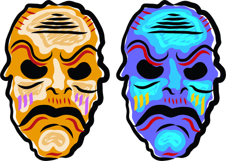 Voodoo ritual mask illustration clip-art image epsのイラスト素材