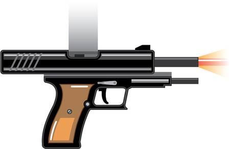 Gunshot vector illustration clip-art image eps fileの写真素材
