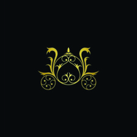 luxury horse carriage  for cosmetics, hotels and businessesのイラスト素材