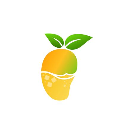 mango juice fresh health for summer logo vector illustrationのイラスト素材