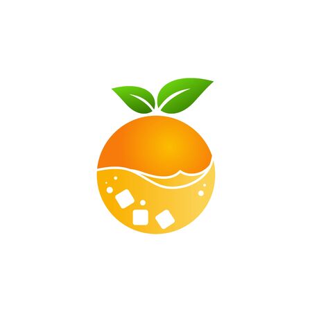orange juice fresh health for summer logo vector illustrationのイラスト素材