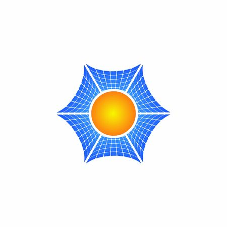 Solar Energy Logo Icon Vector Illustrationのイラスト素材